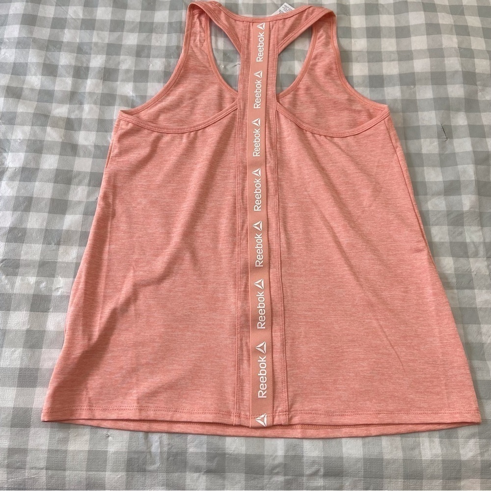 Reebok XS Racerback Tank Top Orange Peach Gym Yoga Running Athleisure - Picture 7 of 14